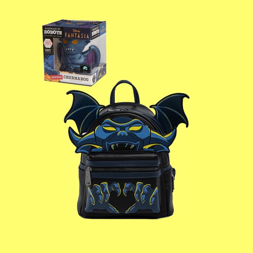 Loungefly Disney Villains Chernabog Cosplay Mini Backpack‎ With Robot Figure
